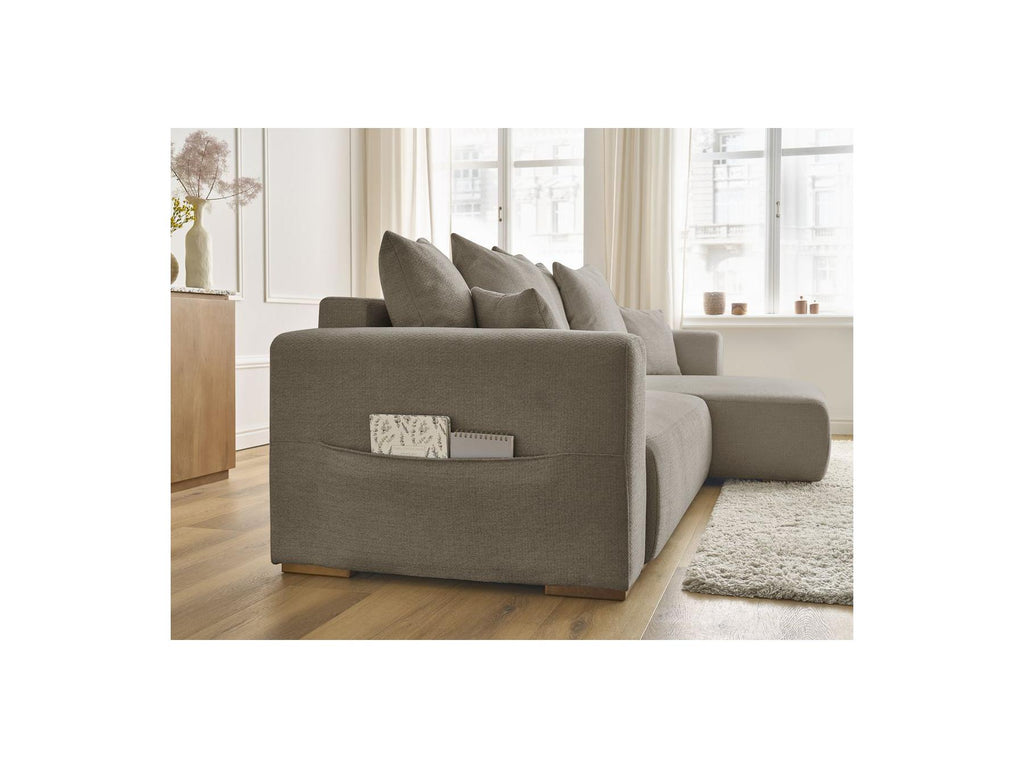 Sidonie - Reversible Convertible Corner Sofa with Storage - Heathered Fabric