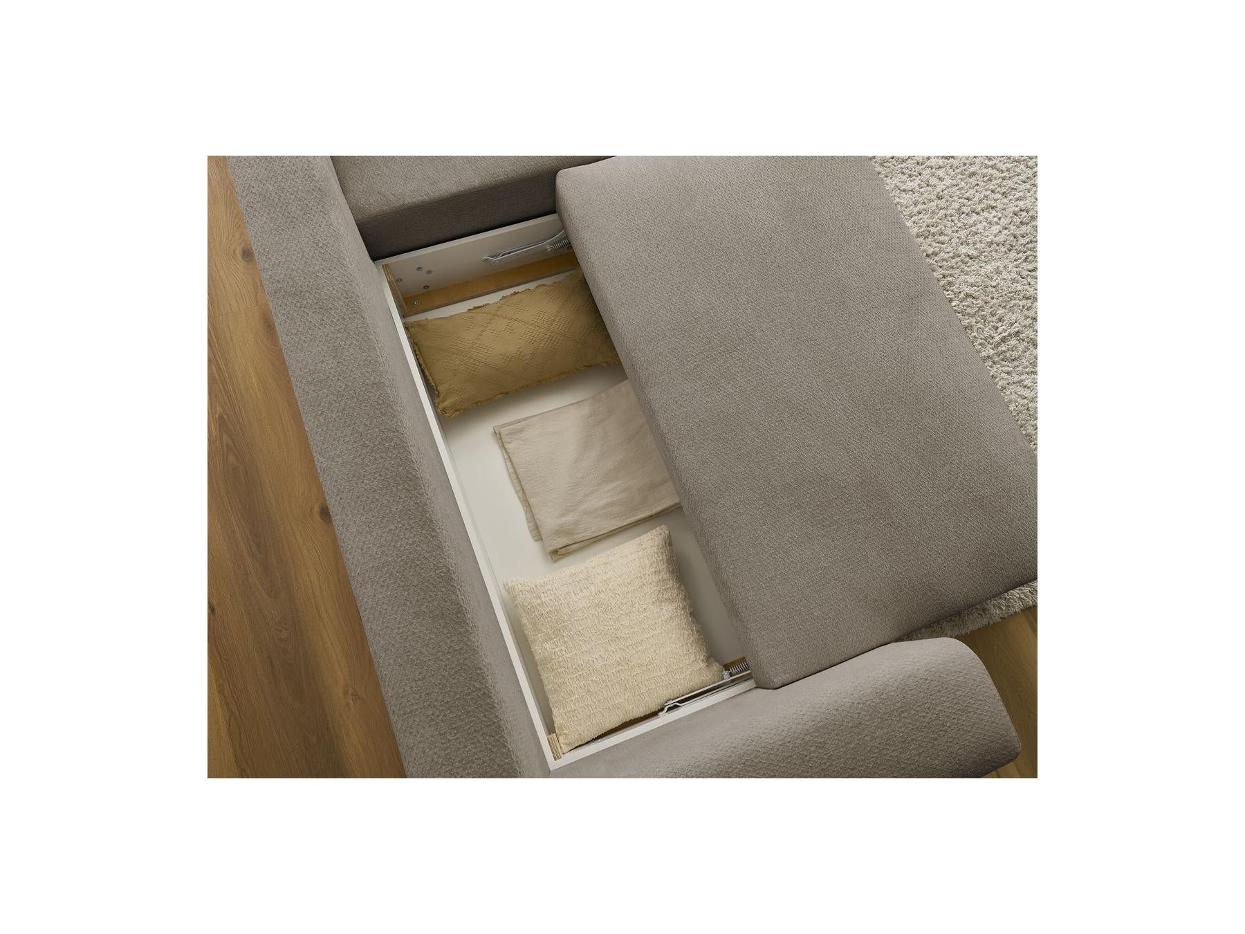 Sidonie - Reversible Convertible Corner Sofa with Storage - Heathered Fabric