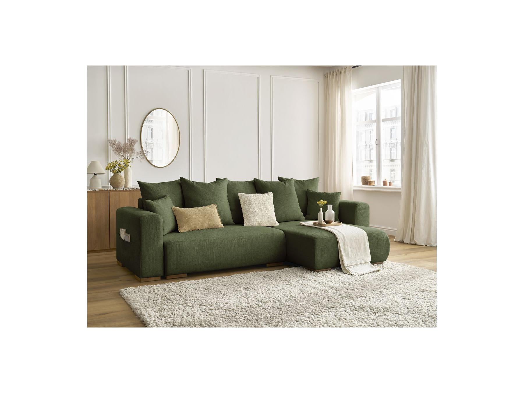 Sidonie - Reversible Convertible Corner Sofa with Storage - Heathered Fabric