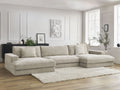 Leonard - Canapé Panoramique Fixe Compact - Tissu Texturé