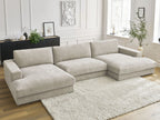 Leonard - Canapé Panoramique Fixe Compact - Tissu Texturé