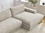 Leonard - Canapé Panoramique Fixe Compact - Tissu Texturé