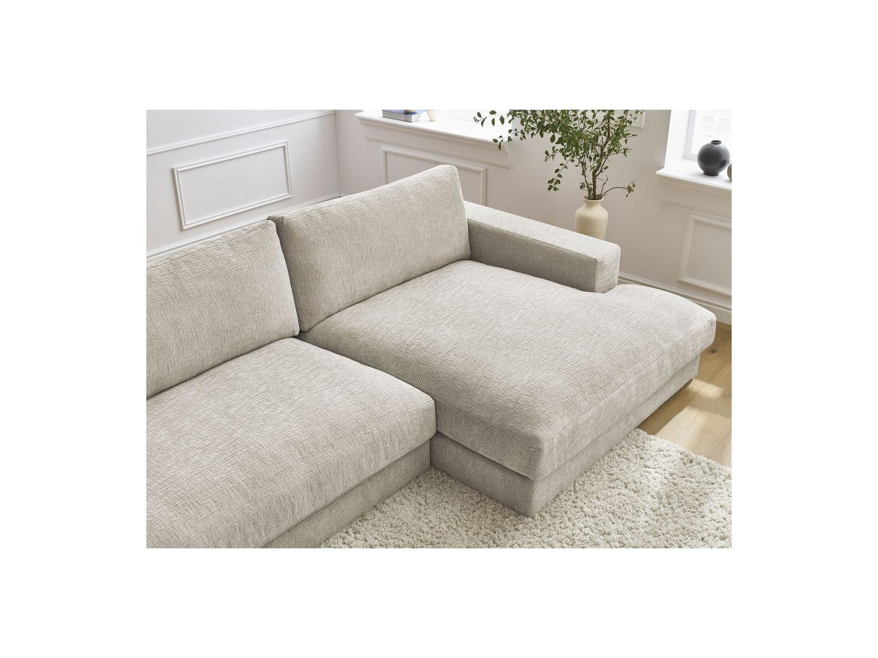 Leonard - Canapé Panoramique Fixe Compact - Tissu Texturé