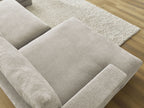 Leonard - Canapé Panoramique Fixe Compact - Tissu Texturé