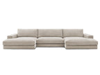 Leonard - Canapé Panoramique Fixe Compact - Tissu Texturé