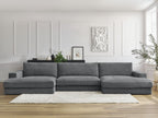 Leonard - Canapé Panoramique Fixe Compact - Tissu Texturé