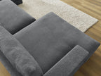 Leonard - Canapé Panoramique Fixe Compact - Tissu Texturé
