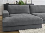 Leonard - Canapé Panoramique Fixe Compact - Tissu Texturé