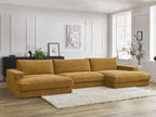 Leonard - Canapé Panoramique Fixe Compact - Tissu Texturé