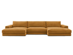 Leonard - Canapé Panoramique Fixe Compact - Tissu Texturé