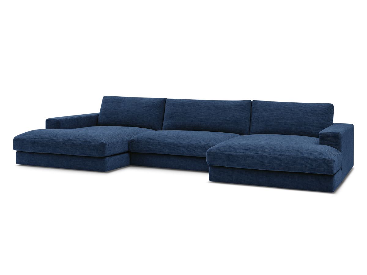 Leonard - Canapé Panoramique Fixe Compact - Tissu Texturé