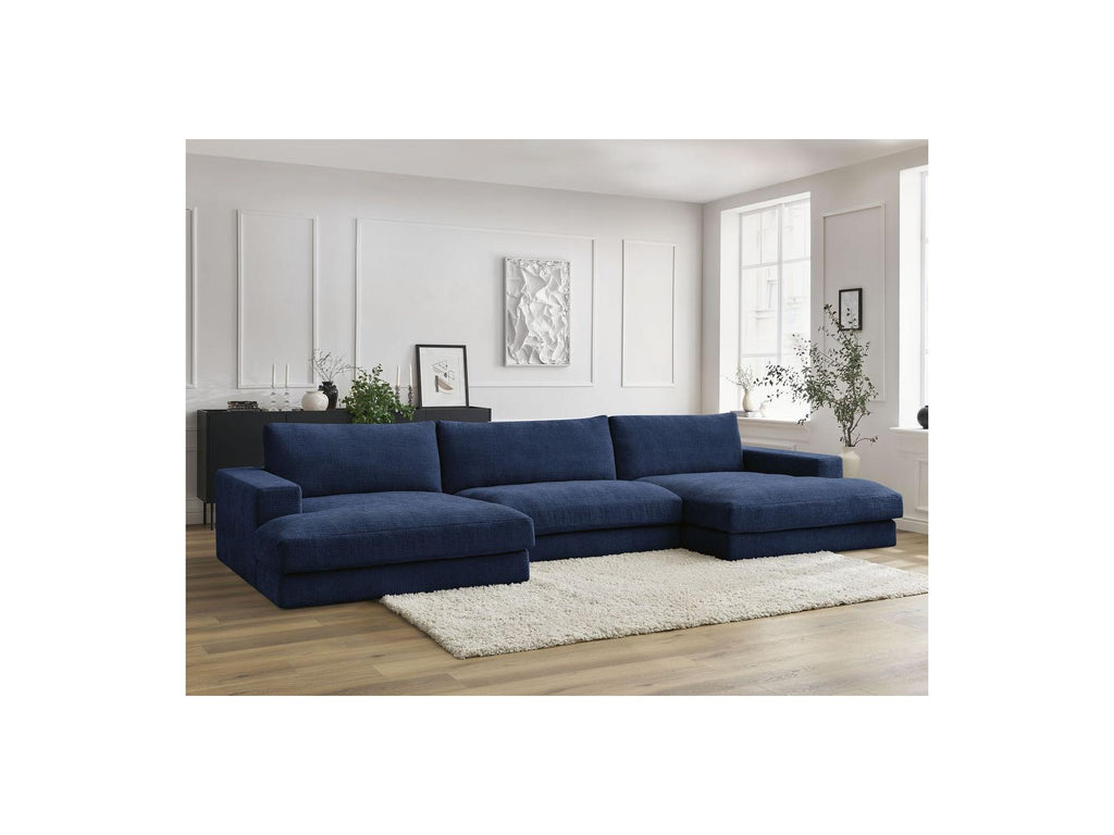 Leonard - Canapé Panoramique Fixe Compact - Tissu Texturé
