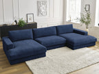 Leonard - Canapé Panoramique Fixe Compact - Tissu Texturé