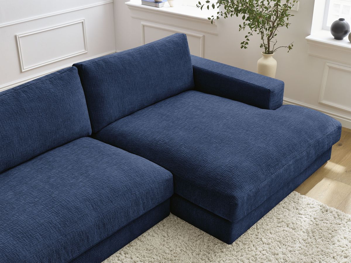 Leonard - Canapé Panoramique Fixe Compact - Tissu Texturé