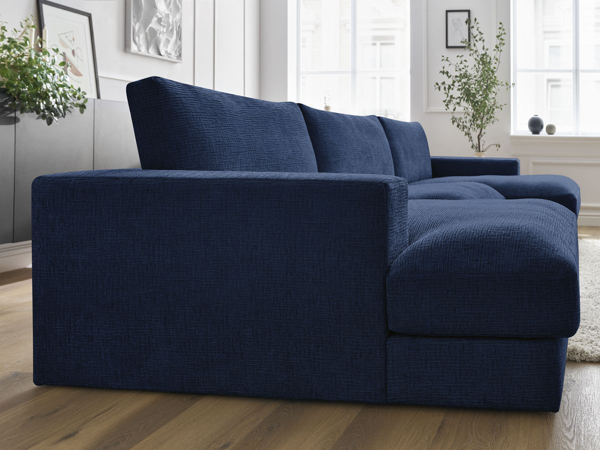 Leonard - Canapé Panoramique Fixe Compact - Tissu Texturé