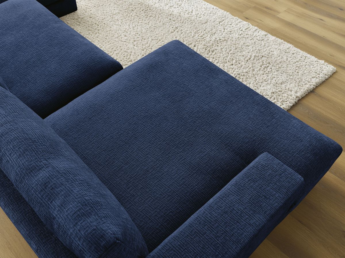 Leonard - Canapé Panoramique Fixe Compact - Tissu Texturé