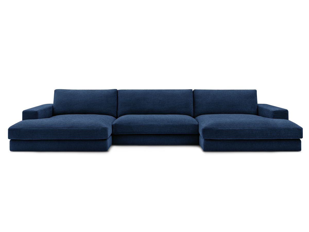 Leonard - Canapé Panoramique Fixe Compact - Tissu Texturé
