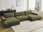 Leonard - Canapé Panoramique Fixe Compact - Tissu Texturé