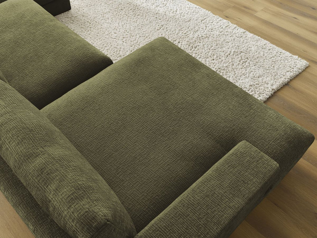 Leonard - Canapé Panoramique Fixe Compact - Tissu Texturé