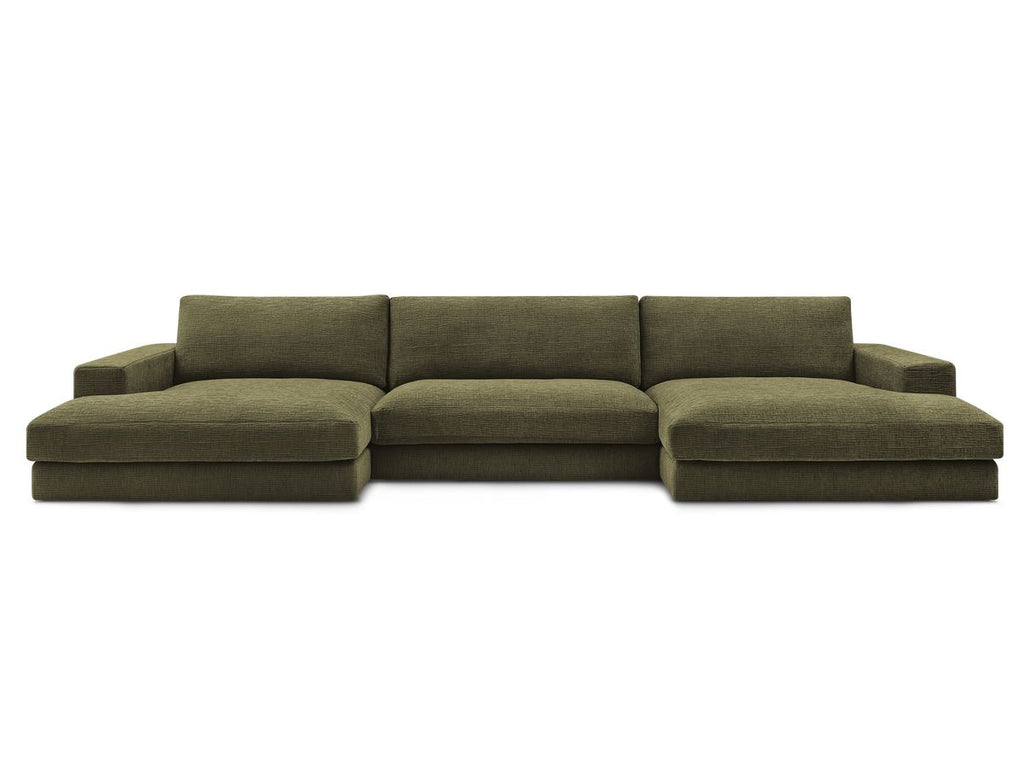 Leonard - Canapé Panoramique Fixe Compact - Tissu Texturé