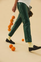 Pantalon BRUNE vinyle vert