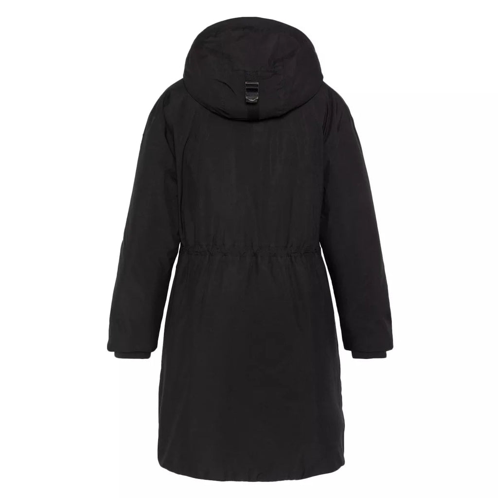 Parka Larga Con Capucha Mujer Aspenw - Negro Beige