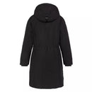 Parka Longue À Capuche Femme Aspenw - Noir Beige