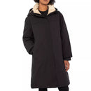 Parka Longue À Capuche Femme Aspenw - Noir Beige