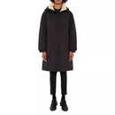 Parka Longue À Capuche Femme Aspenw - Noir Beige