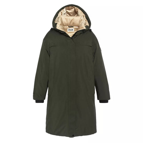 Schott - Parka Longue À Capuche Femme Aspenw - Kaki/Ecru