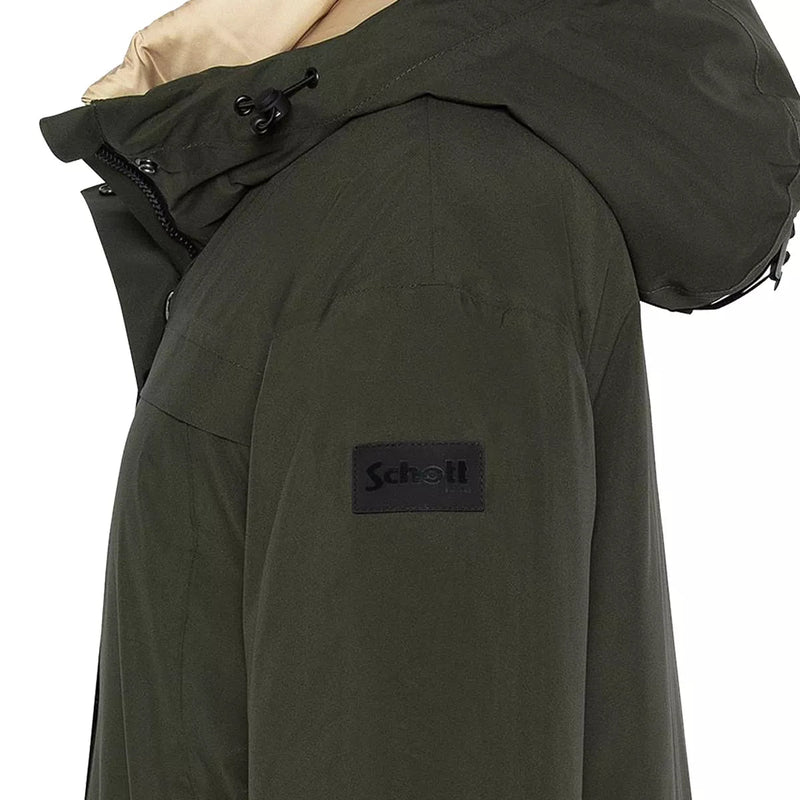 Schott - Parka Longue À Capuche Femme Aspenw - Kaki/Ecru