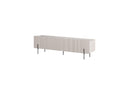 Mathilde - 4-Door TV Unit with Marble-Effect Top and Black Legs