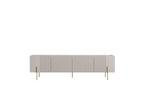 Mathilde - 4-Door TV Unit - Marble-Effect Top and Gold Legs