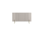 Mathilde - 3-Door Sideboard with Marble-Effect Top - Gold Legs