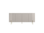 Mathilde - 4-Door Sideboard with Marble-Effect Top - Gold Legs