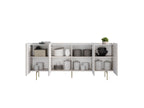 Mathilde - 4-Door Sideboard with Marble-Effect Top - Gold Legs