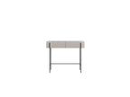 Mathilde - Console Table 2 Drawers - Marble-Effect Top and Black Legs
