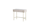2-Drawer Console Table - Mathilde Top - Marble Effect and Gold Legs