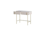 2-Drawer Console Table - Mathilde Top - Marble Effect and Gold Legs