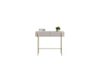 2-Drawer Console Table - Mathilde Top - Marble Effect and Gold Legs