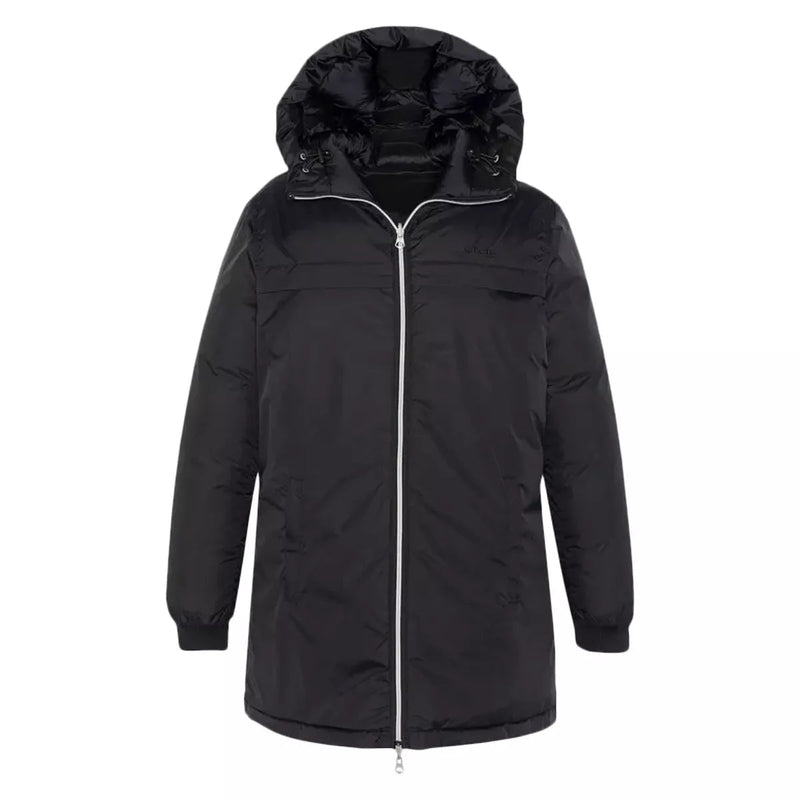 Schott - Doudoune Longue À Capuche Réversible Femme Riversa2W - Noir