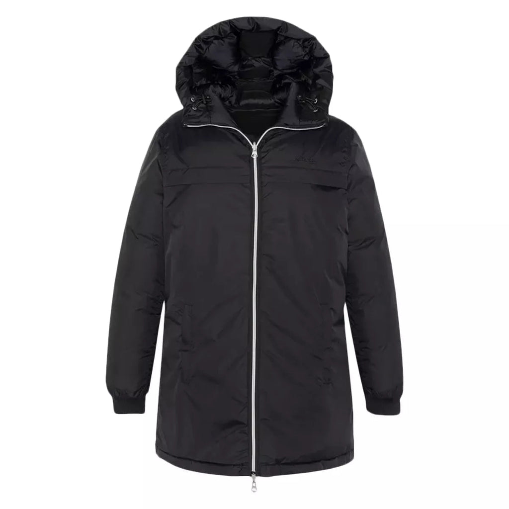 Plumífero Largo Con Capucha Reversible Mujer Riversa2W - Negro