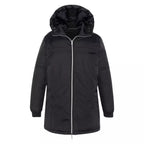 Plumífero Largo Con Capucha Reversible Mujer Riversa2W - Negro
