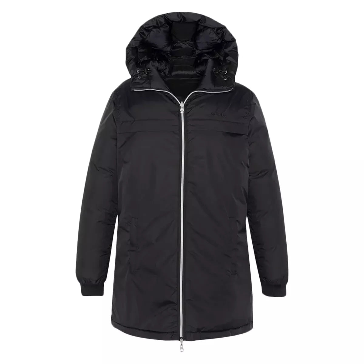Plumífero Largo Con Capucha Reversible Mujer Riversa2W - Negro