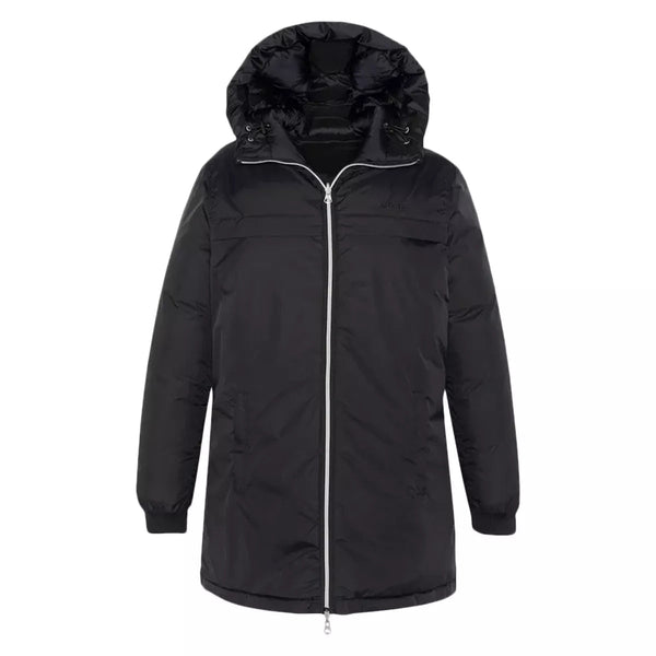 Doudoune Longue À Capuche Réversible Femme Riversa2W - Noir
