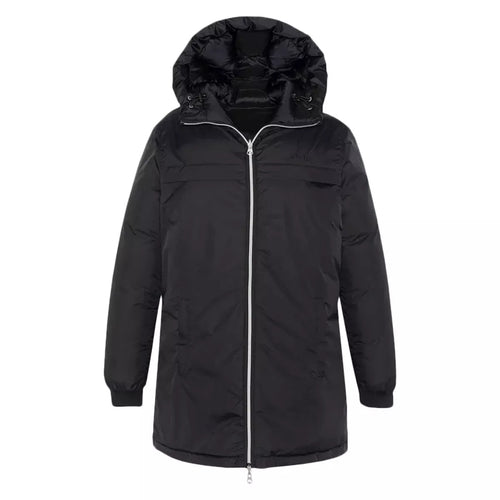Doudoune Longue À Capuche Réversible Femme Riversa2W - Noir