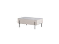 Mathilde - 2-Drawer Coffee Table - Marble-Effect Top and Black Legs