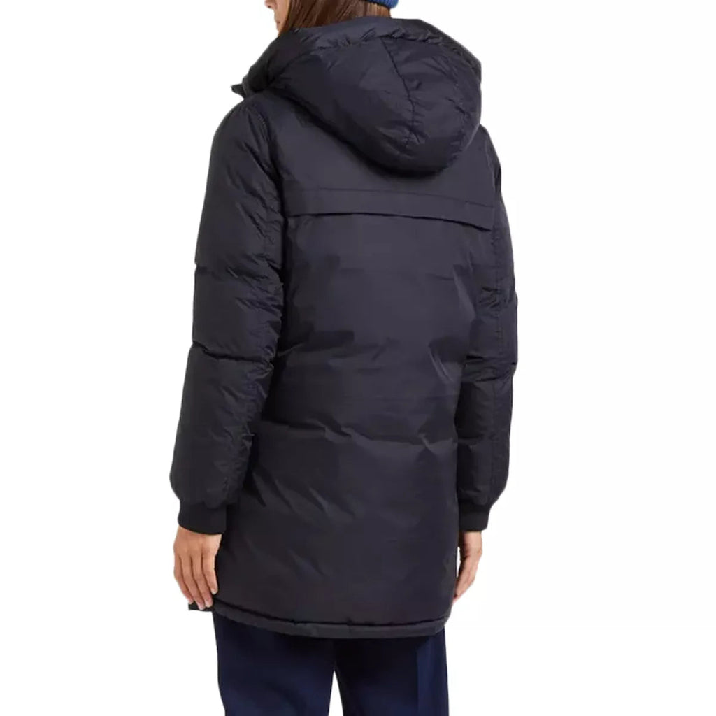 Plumífero Largo Con Capucha Reversible Mujer Riversa2W - Negro