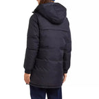 Plumífero Largo Con Capucha Reversible Mujer Riversa2W - Negro