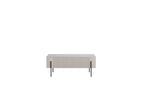 Mathilde - 2-Drawer Coffee Table - Marble-Effect Top and Black Legs